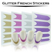 Glitter French Stickers