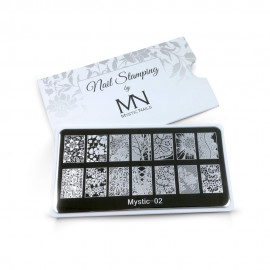 Nail stamping plate - 02. (ΜΟΝΟ ΜΕ ΒΕΡΝΙΚΙ)