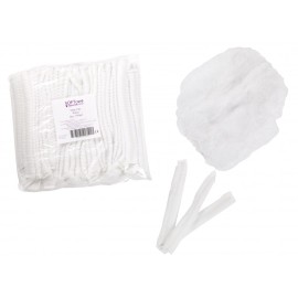 Σκούφια non woven ακορντεόν γύρω λάστιχο λευκό