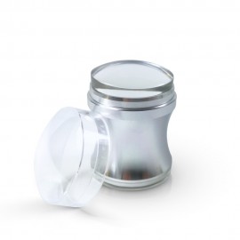 Metal stamper with clear head - silver
