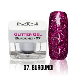 Glitter Gel - no.07. -  Burgundi - 4g