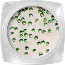 Crystal stones - Green, SS4 - 50 pcs / jar
