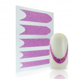 Glitter French Sticker - 04 - Pink