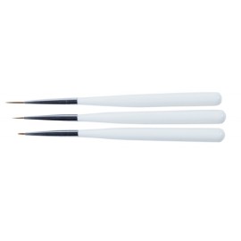 3 pcs nail art brush set (white)