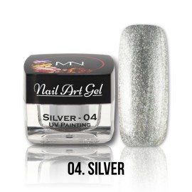 UV Painting Nail Art Gel - 04 - Silver