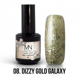 Gel Polish Dizzy no.08. - Dizzy Gold Galaxy 12ml