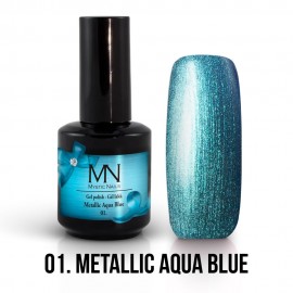 Gel Polish Metallic no.01. - Metallic Aqua Blue 8 ml