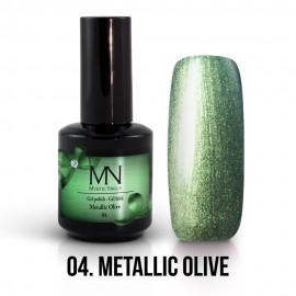 Gel Polish Metallic no.04. - Metallic Olive 8 ml